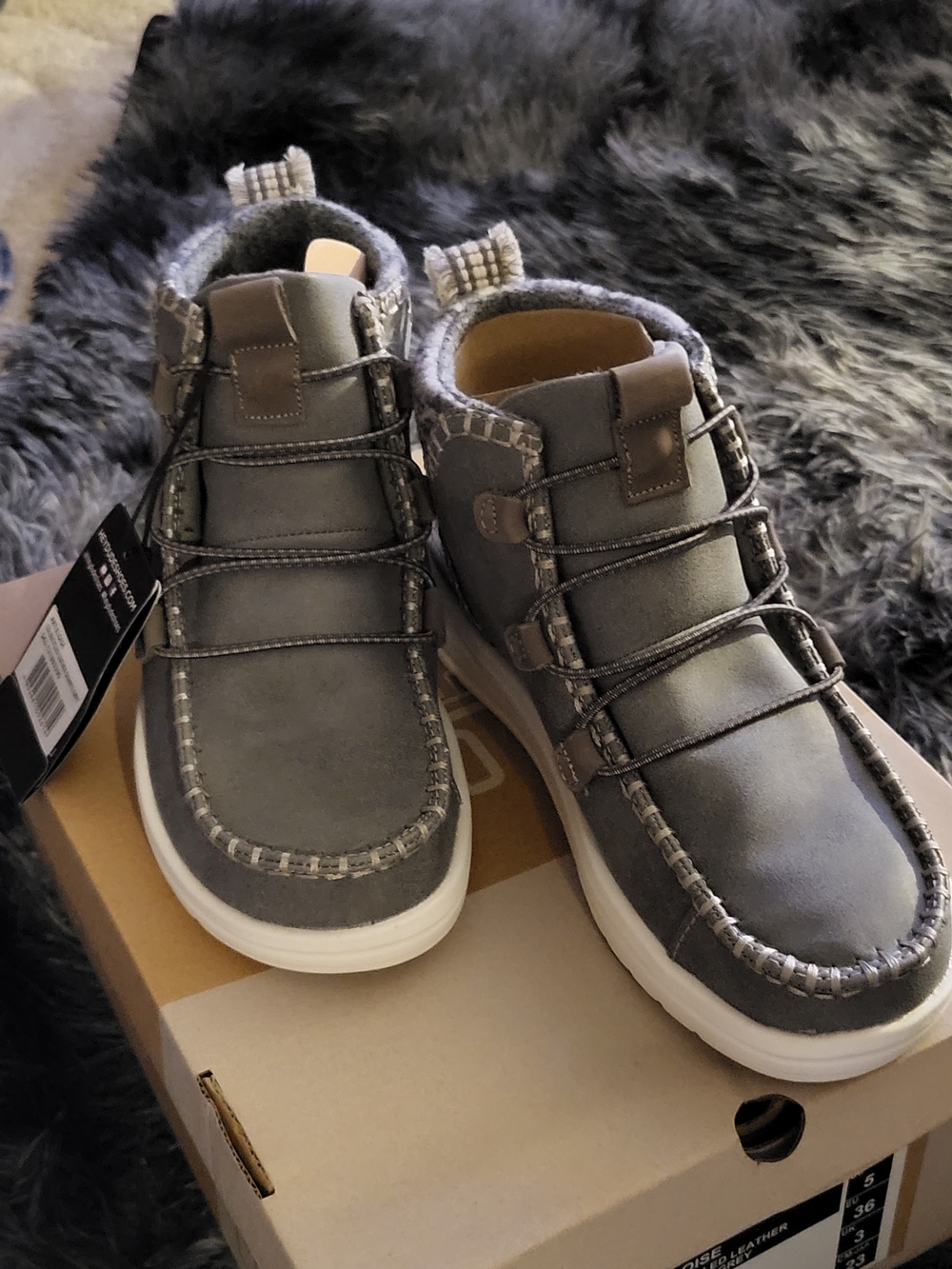 Hey Dude Eloise Ankle Boot in Granite Grey - Picture 3 of 5